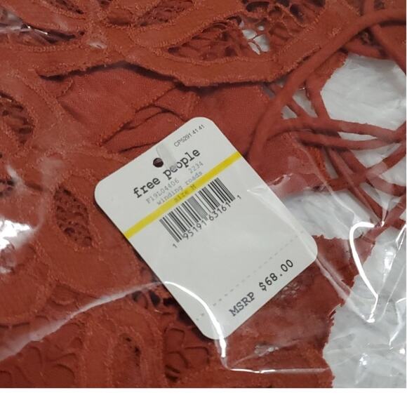 NWT Free People Adella Cami Burt Orange Size XS - Picture 4 of 6